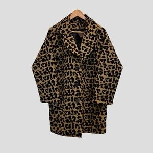 Nasty Gal Leopard Print Coat